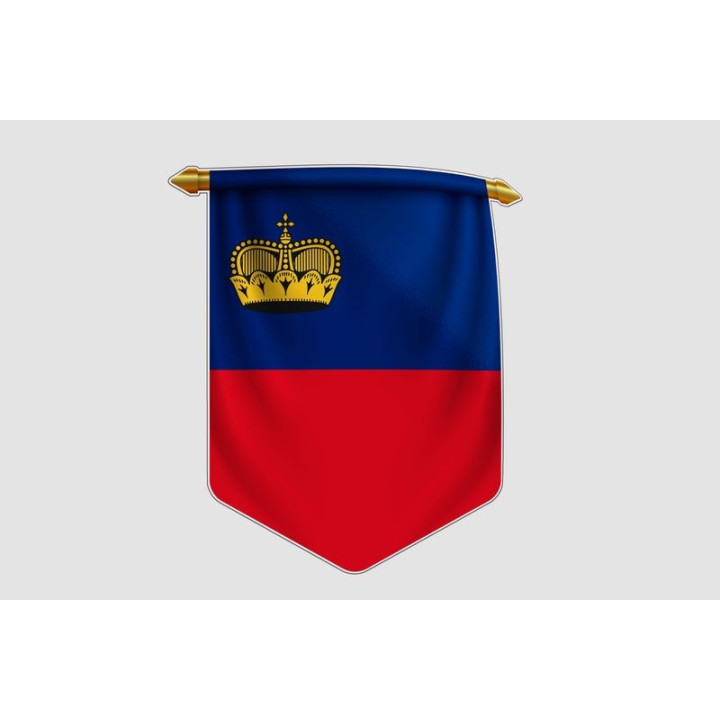 Liechtenstein Flag Style 12 Sticker - DecalsHouse