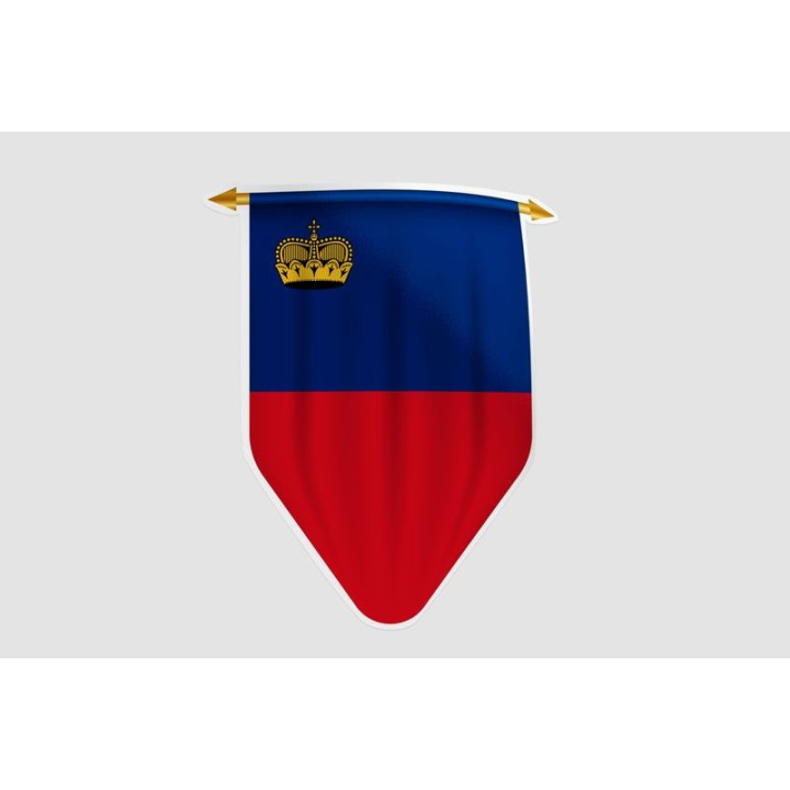 Liechtenstein Flag Style 4 Sticker - DecalsHouse