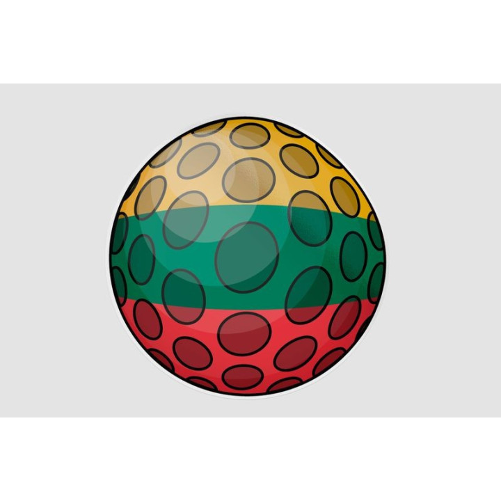 Lithuania Flag Golf Ball Sticker - DecalsHouse