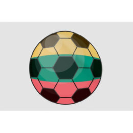 Lithuania Flag Soccer Ball Sticker - DecalsHouse