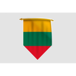 Lithuania Flag Style 14 Sticker - DecalsHouse
