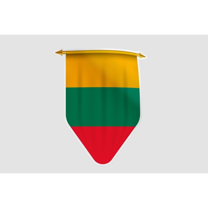 Lithuania Flag Style 16 Sticker - DecalsHouse