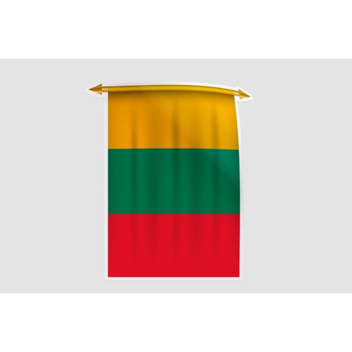 Lithuania Flag Style 17 Sticker - DecalsHouse