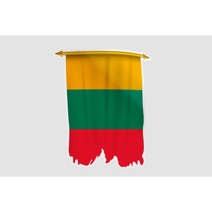 Lithuania Flag Style 20 Sticker - DecalsHouse