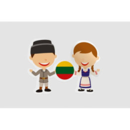 Lithuania Flag Style 27 Sticker - DecalsHouse