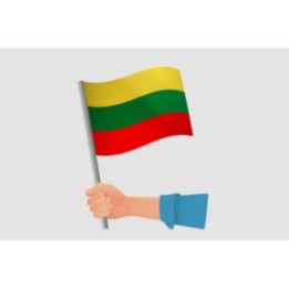 Lithuania Flag Style 3 Sticker - DecalsHouse
