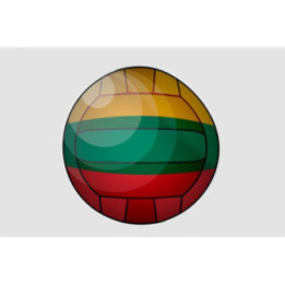Lithuania Flag Volley Ball Sticker - DecalsHouse