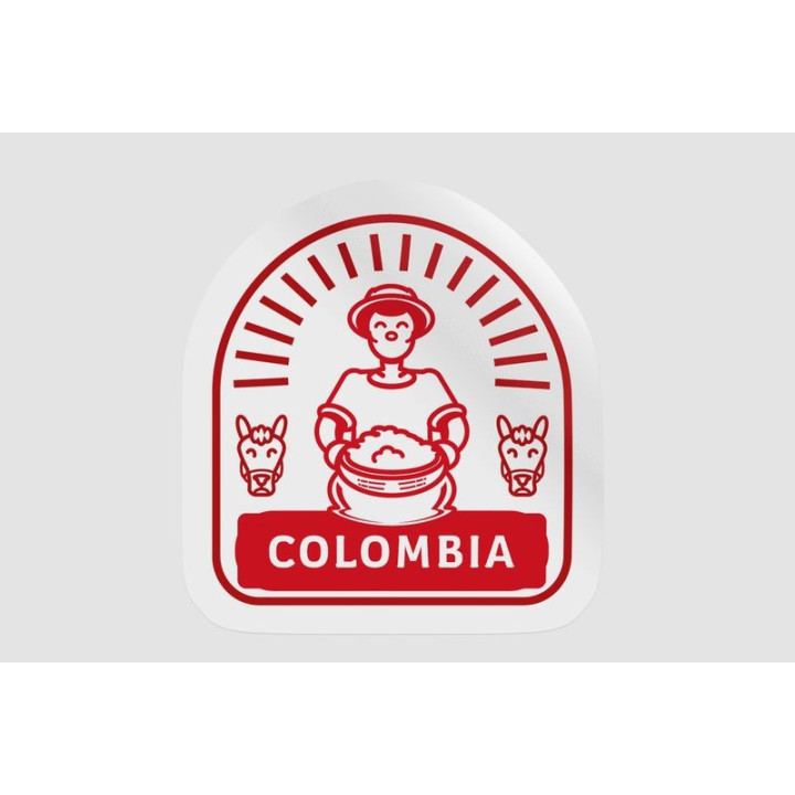 Colombia Coffee Farmer Badge Stickers – Decals (2-Pack)