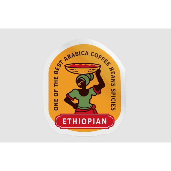 Ethiopian Coffee Stickers – Arabica Badge Decals (2-Pack)