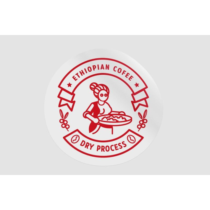 Ethiopian Coffee Dry Process Stickers – Badge Decals (2-Pack)