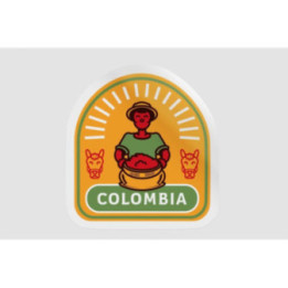 Colombia Coffee Stickers – Badge Style Decals (2-Pack)