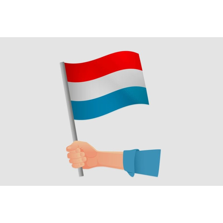 Luxembourg Flag Style 10 Sticker - DecalsHouse