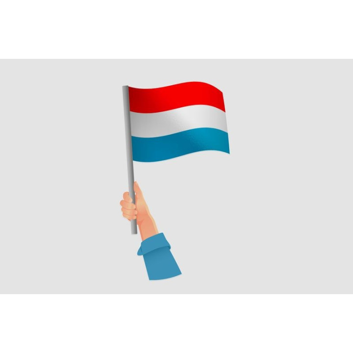 Luxembourg Flag Style 11 Sticker - DecalsHouse