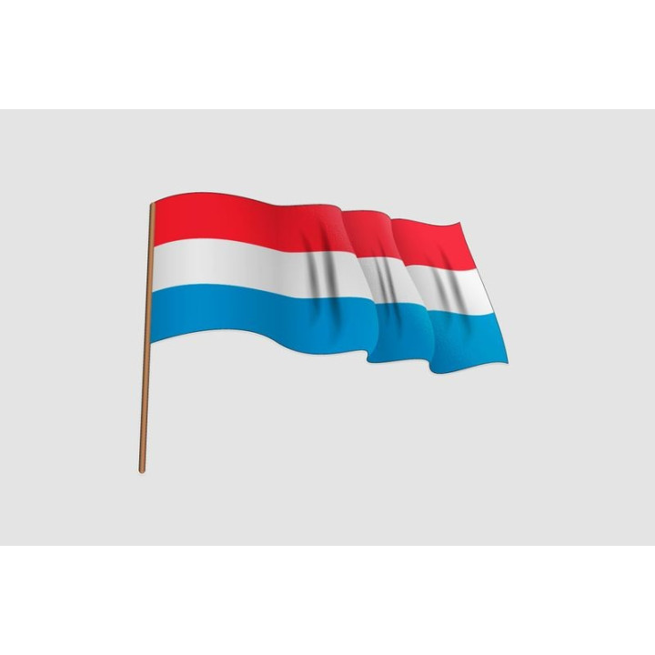 Luxembourg Flag Style 14 Sticker - DecalsHouse