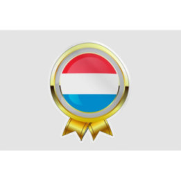 Luxembourg Flag Style 21 Sticker - DecalsHouse