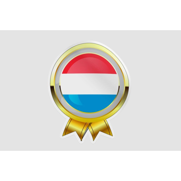 Luxembourg Flag Style 21 Sticker - DecalsHouse