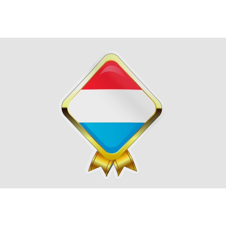 Luxembourg Flag Style 27 Sticker - DecalsHouse