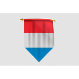 Luxembourg Flag Style 29 Sticker - DecalsHouse