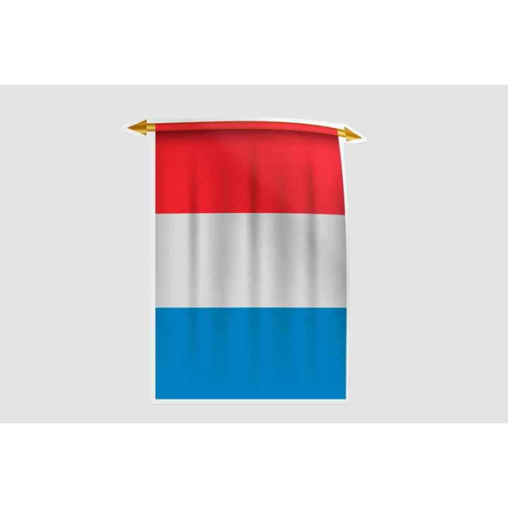 Luxembourg Flag Style 32 Sticker - DecalsHouse