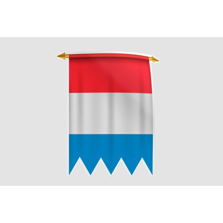 Luxembourg Flag Style 36 Sticker - DecalsHouse