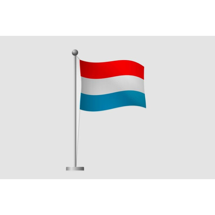 Luxembourg Flag Style 7 Sticker - DecalsHouse