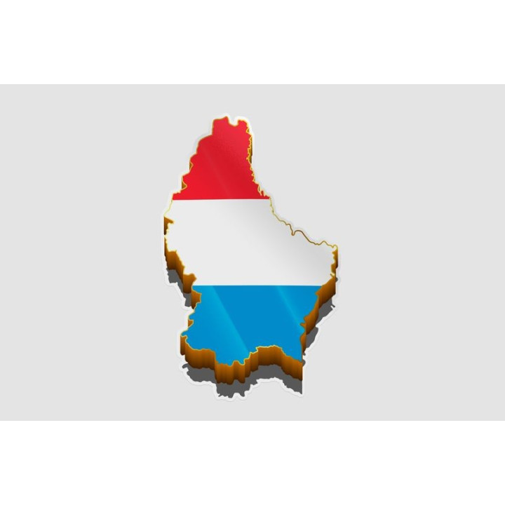 Luxembourg Map Style 3 Sticker - DecalsHouse
