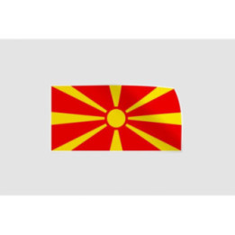 Macedonia Flag Style 2 Sticker - DecalsHouse