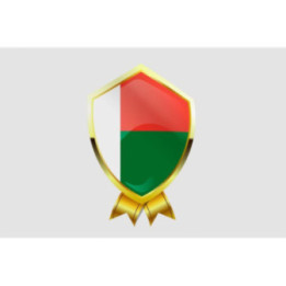 Madagascar Flag Style 13 Sticker - DecalsHouse