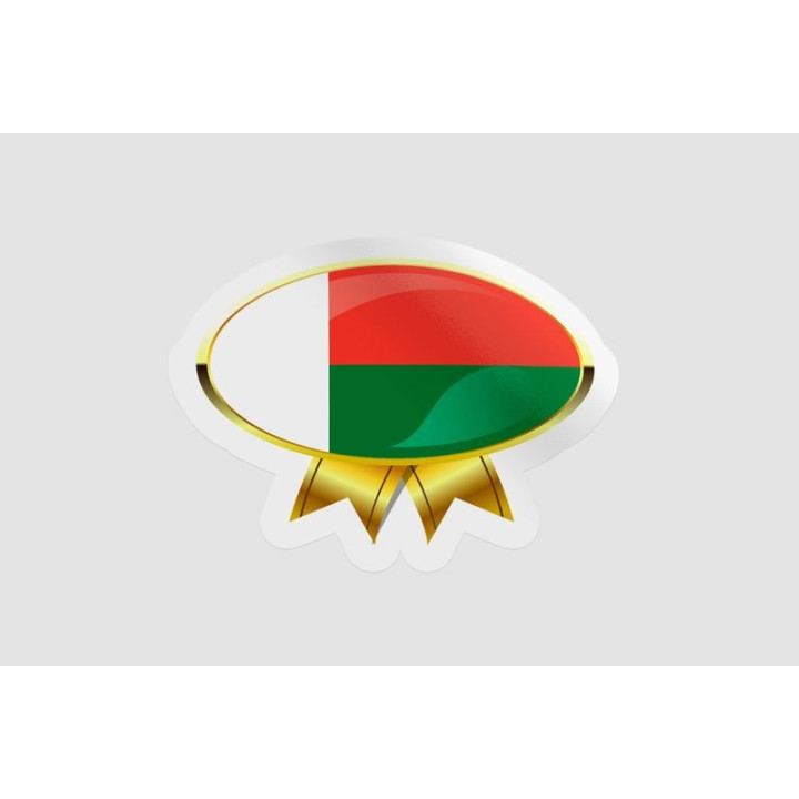 Madagascar Flag Style 18 Sticker - DecalsHouse