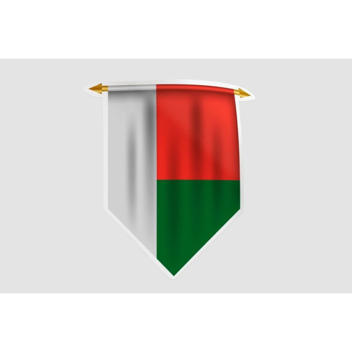 Madagascar Flag Style 2 Sticker - DecalsHouse