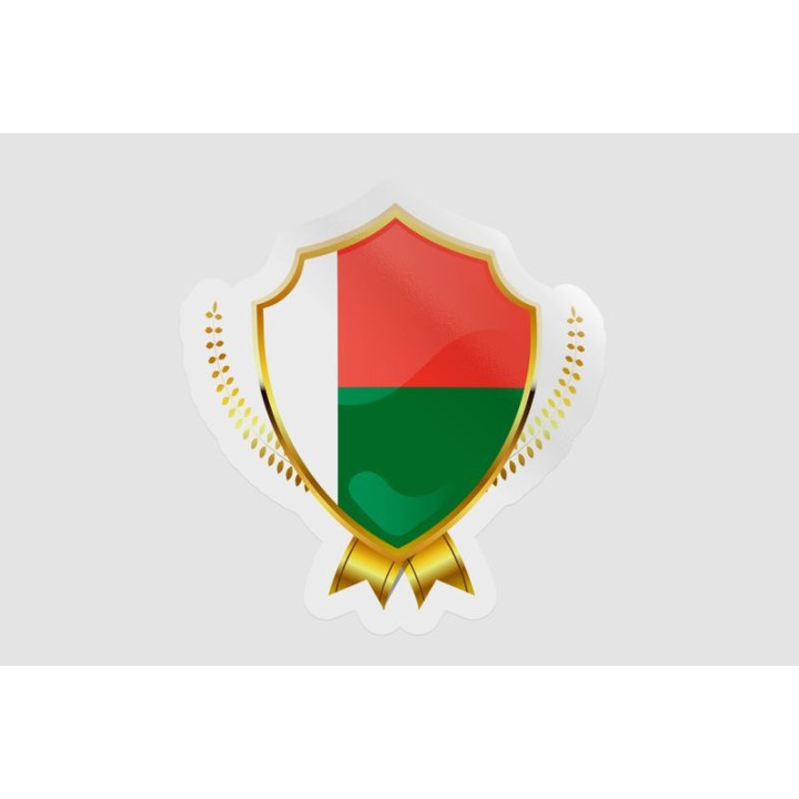 Madagascar Flag Style 20 Sticker - DecalsHouse