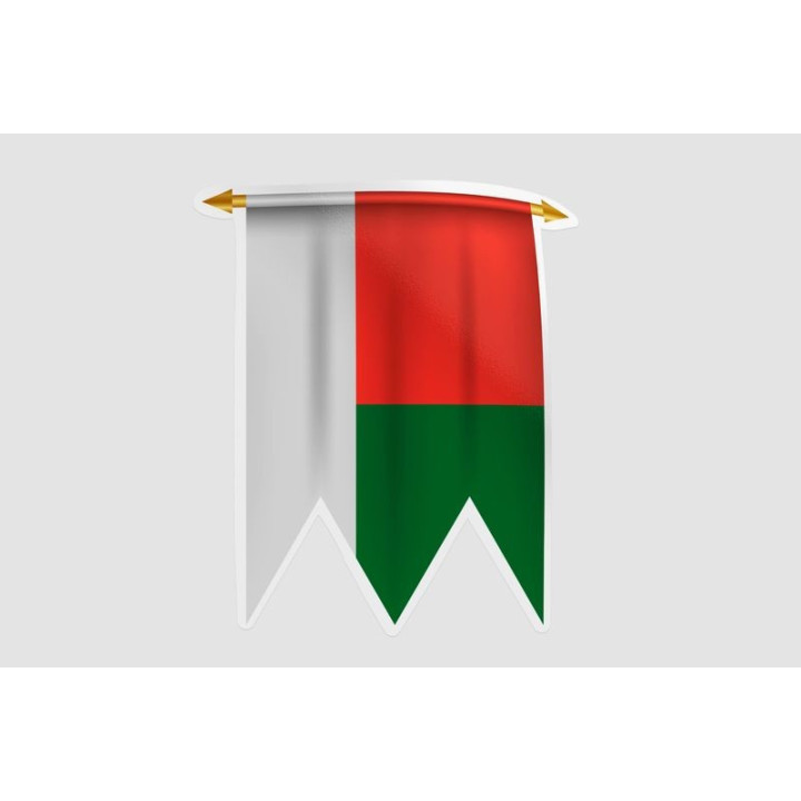 Madagascar Flag Style 3 Sticker - DecalsHouse