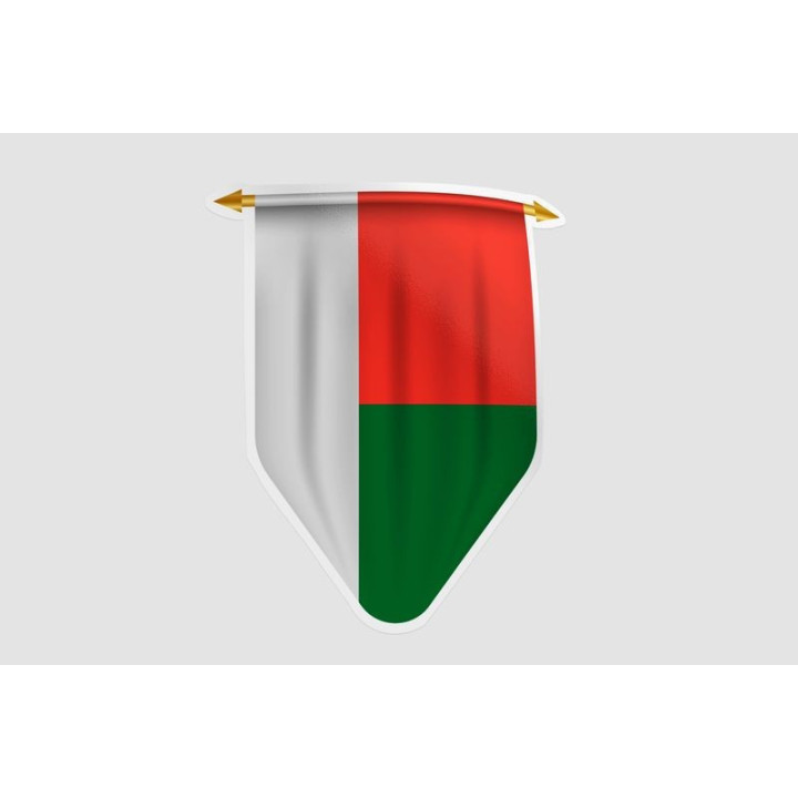 Madagascar Flag Style 4 Sticker - DecalsHouse
