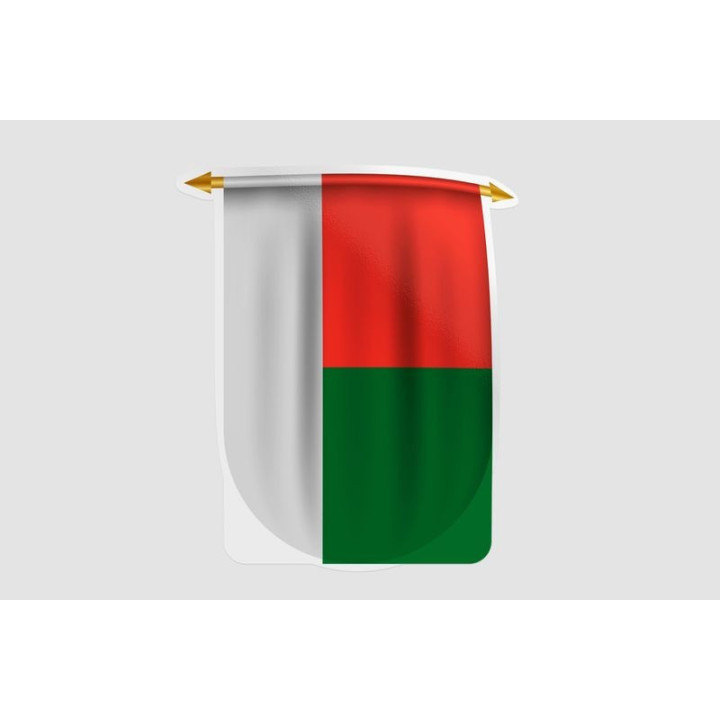 Madagascar Flag Style 6 Sticker - DecalsHouse