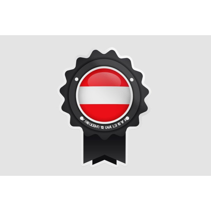 Made In Austria With Emblem Badge Style 3 Sticker - DecalsHouse