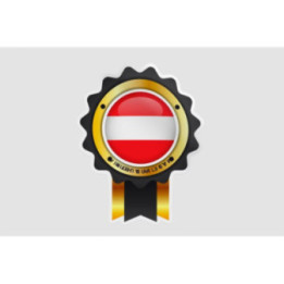 Made In Austria With Emblem Badge Style 4 Sticker - DecalsHouse