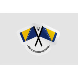 Made In Bosnia And Herzegovina Label Style 3 Sticker - DecalsHouse