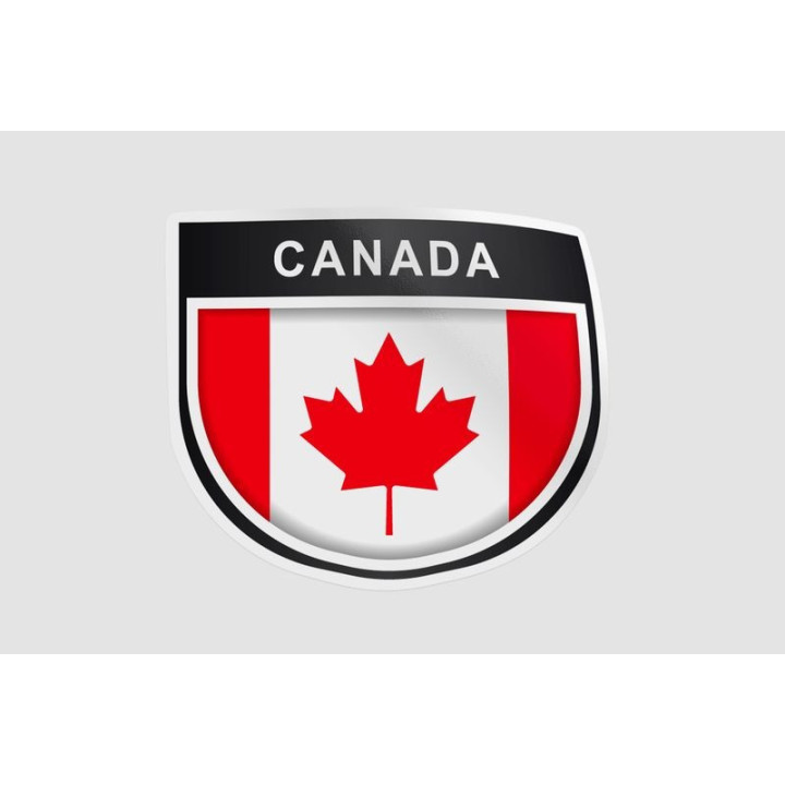 Made In Canada Emblem Badge Label Style 4 Sticker - DecalsHouse