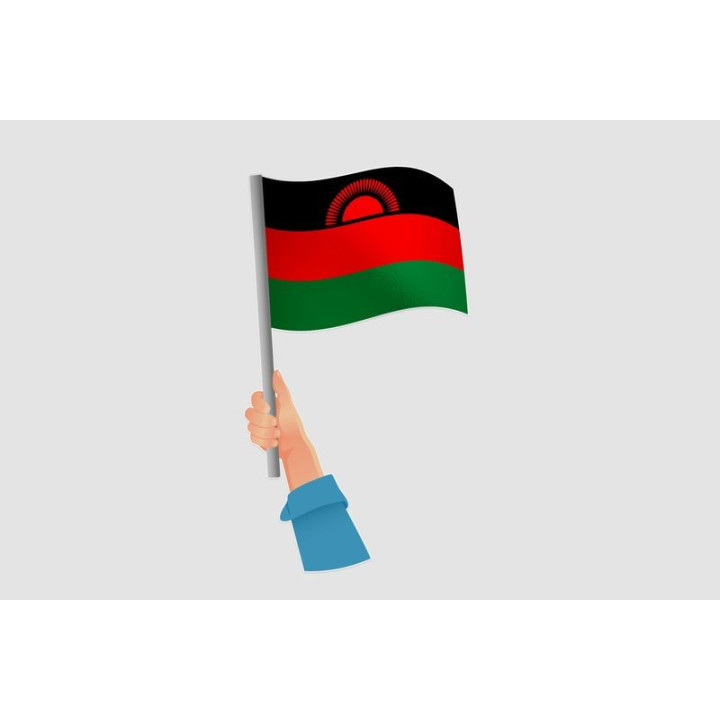 Malawi Flag Style 18 Sticker - DecalsHouse