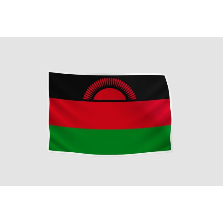 Malawi Flag Style 7 Sticker - DecalsHouse