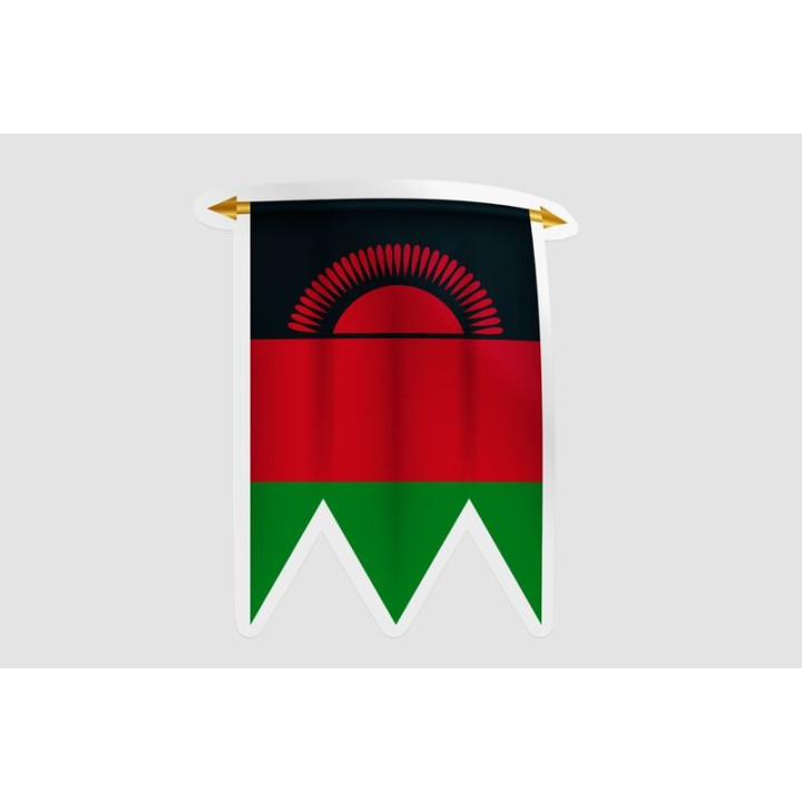 Malawi Flag Style 8 Sticker - DecalsHouse