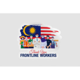 Malaysia Flag Frontline Workers Sticker - DecalsHouse