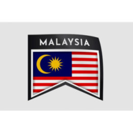 Malaysia Flag Style 15 Sticker - DecalsHouse