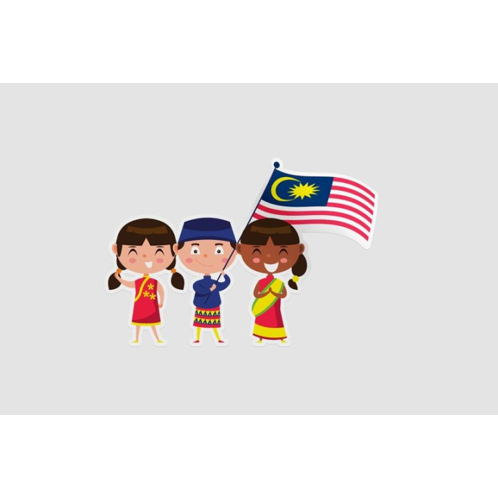 Malaysia Flag Style 2 Sticker - DecalsHouse