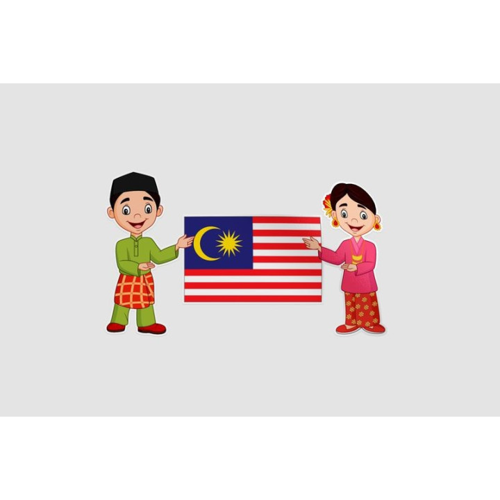 Malaysia Flag Style 29 Sticker - DecalsHouse