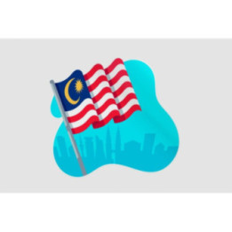 Malaysia Flag Style 3 Sticker - DecalsHouse