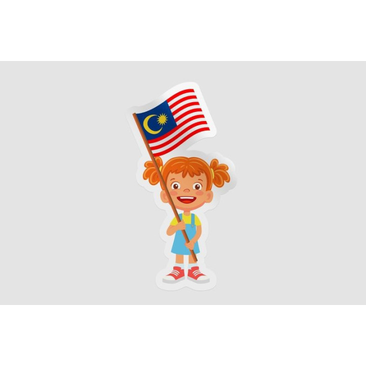 Malaysia Flag Style 30 Sticker - DecalsHouse