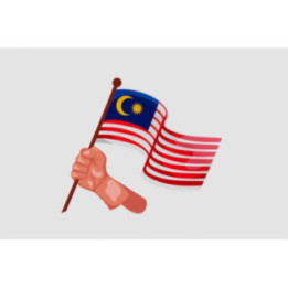 Malaysia Flag Style 5 Sticker - DecalsHouse