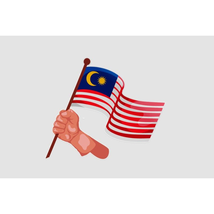 Malaysia Flag Style 5 Sticker - DecalsHouse