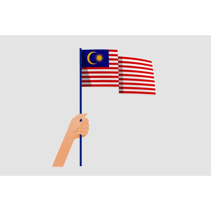 Malaysia Flag Style 6 Sticker - DecalsHouse